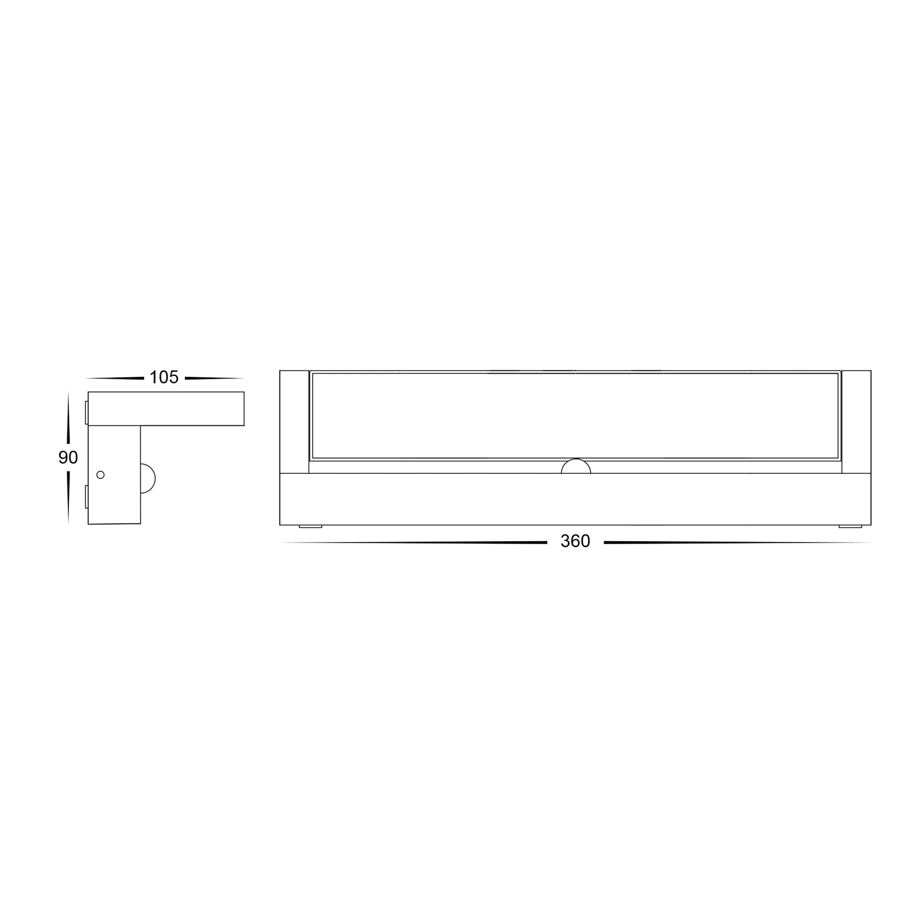 Havit Locu Adjustable LED Floodlight with Sensor Tri- Aluminium Black 36W 240V IP65- HV3733T-BLK-PIR