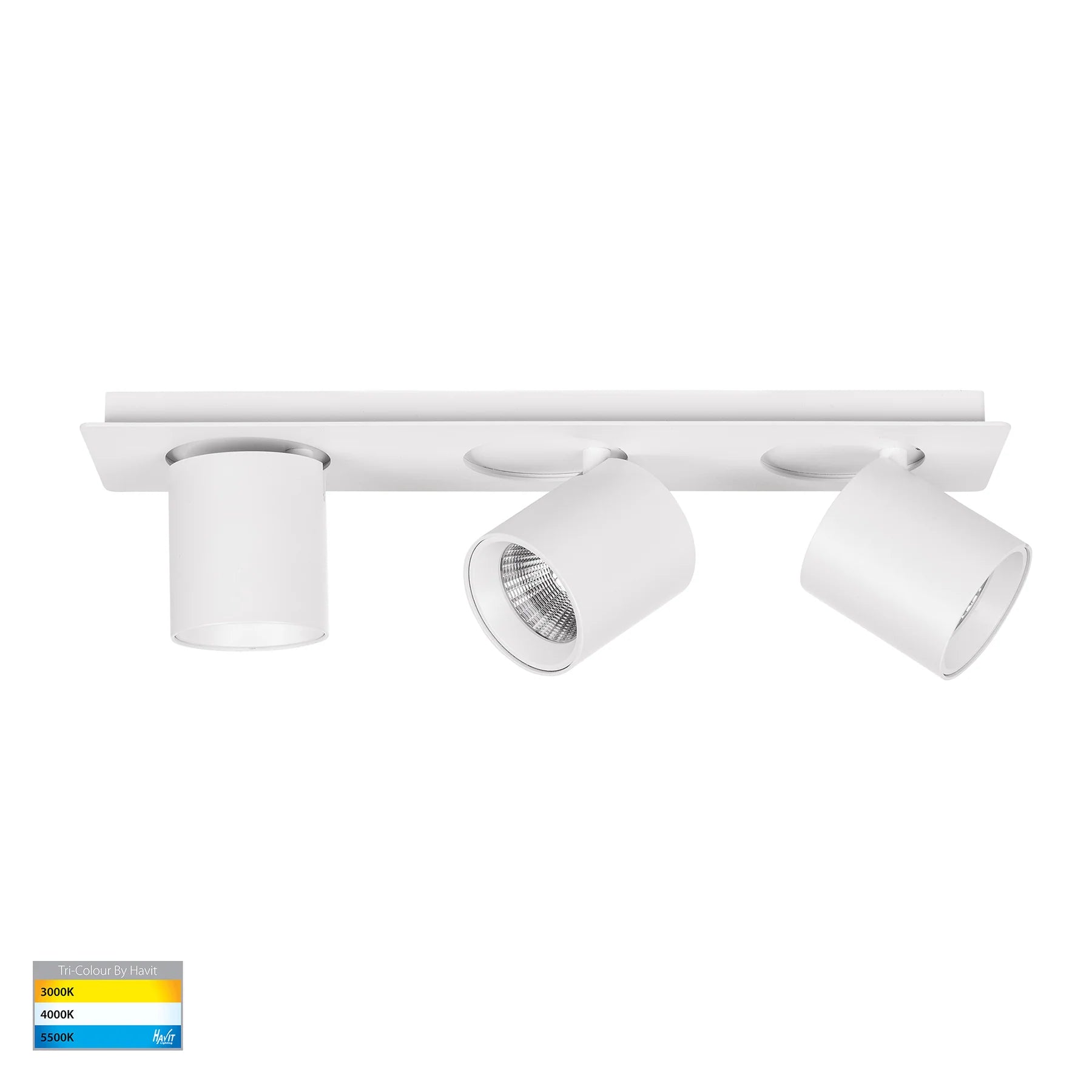 Havit Sbarra 3 Light Adjustable LED Bar Lights Tri- White 3x8W 240V IP20- HV4003T-3-WHT