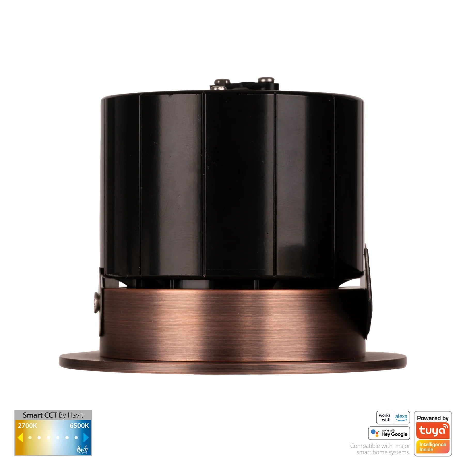 Havit Prime Fixed CCT WIFI LED Downlights 2700K- 6500K Antique Brass 12W 240V IP54- HV5511CCT-AB 