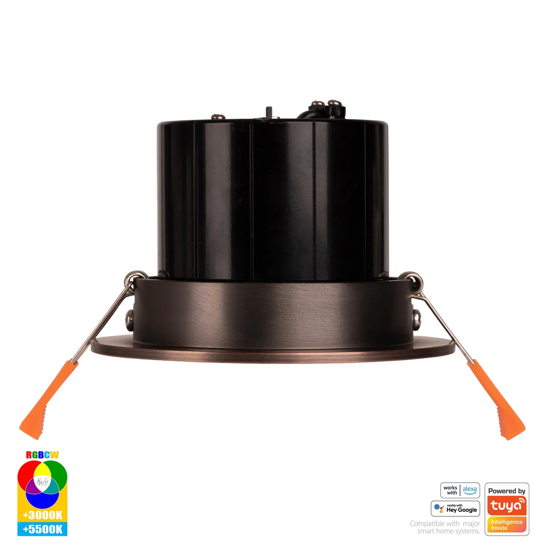 Havit Prime Tilt WIFI LED Downlights RGBCW Antique Brass 12W 240V IP54- HV5512RGBCW-AB