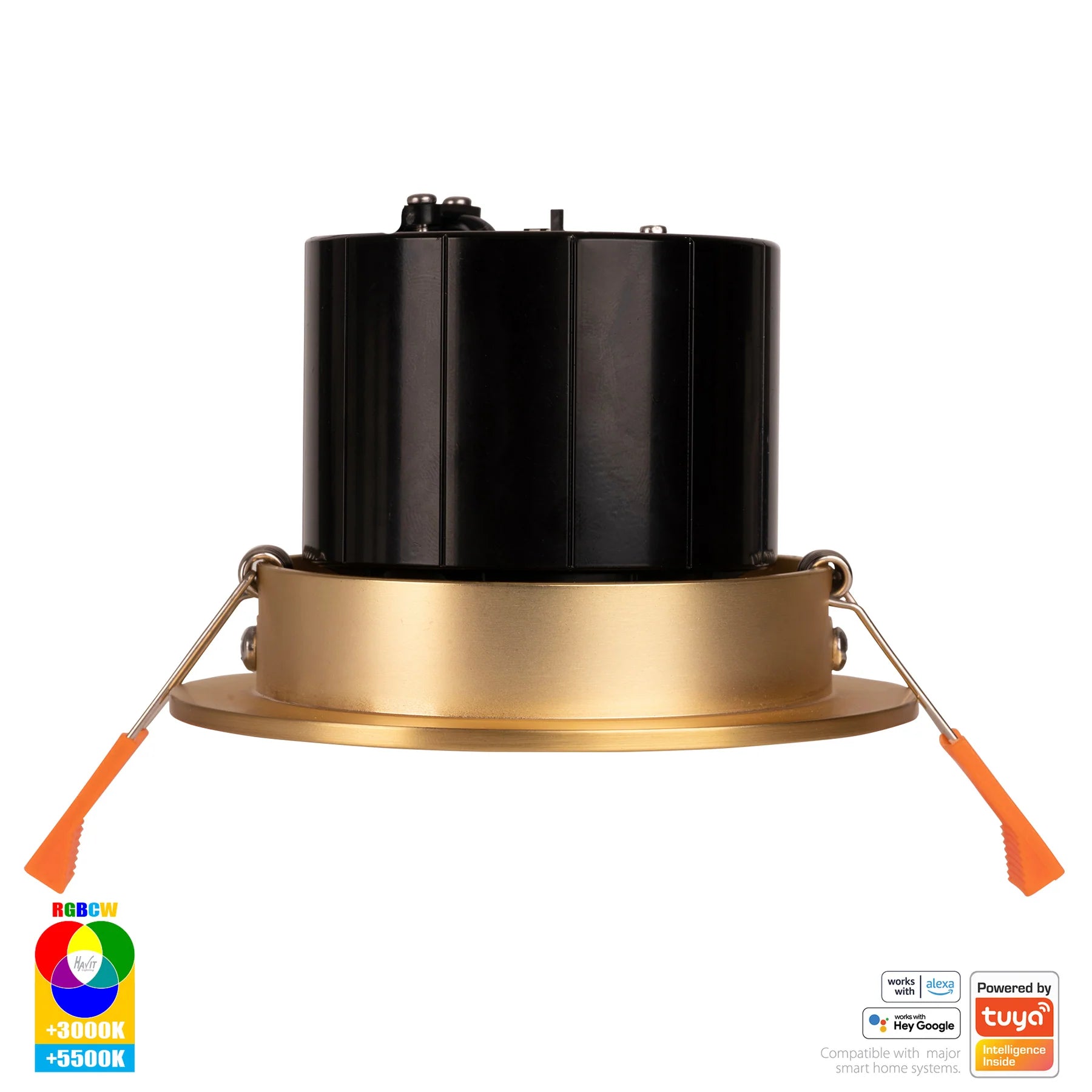 Havit Prime Tilt WIFI LED Downlights RGBCW Brass 12W 240V IP54- HV5512RGBCW-BR