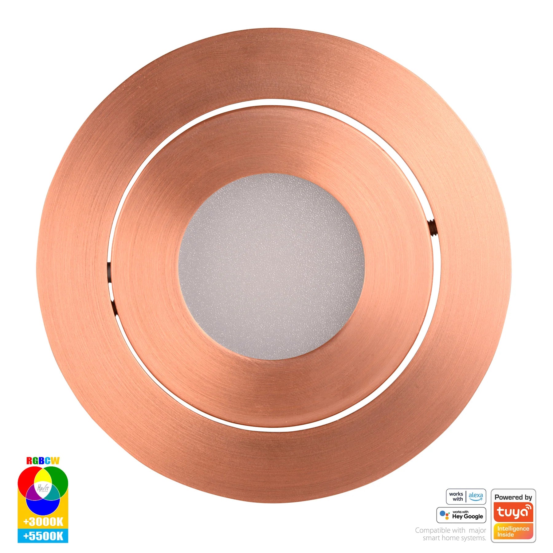 Havit Prime Tilt WIFI LED Downlights RGBCW Copper 12W 240V IP54- HV5512RGBCW-CP