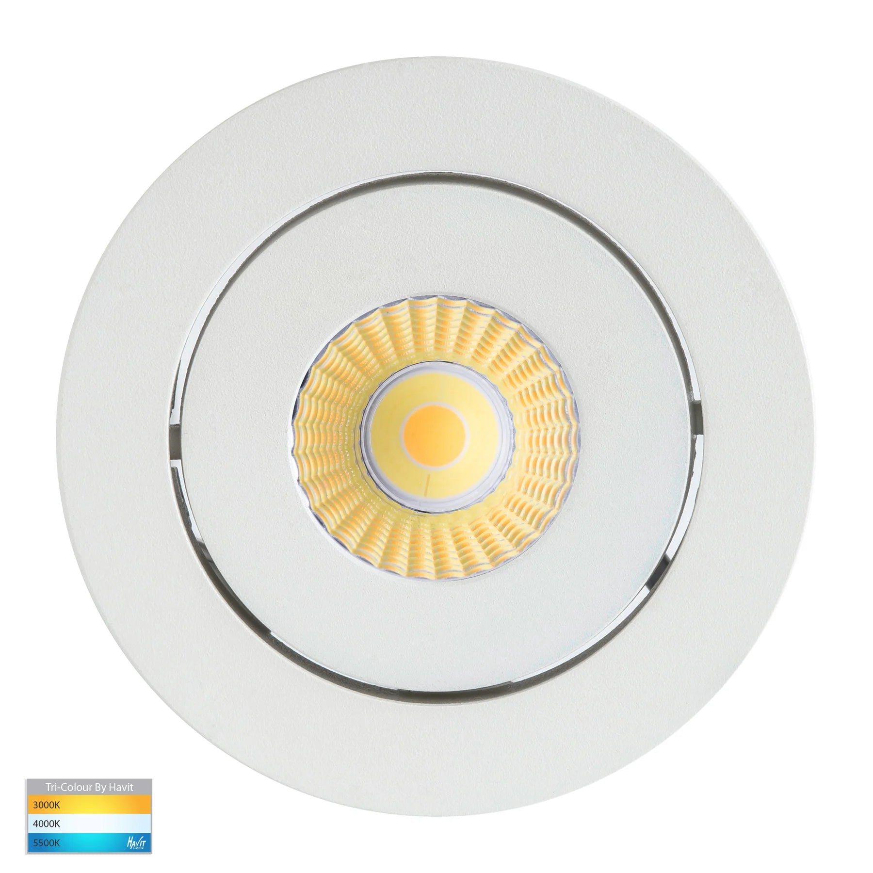 Havit Prime Tilt LED Downlight Tri - Matt Black / Matt White 12W 240V IP54 - HV5512T-BLK / HV5512T-WHT - Havit Lighting