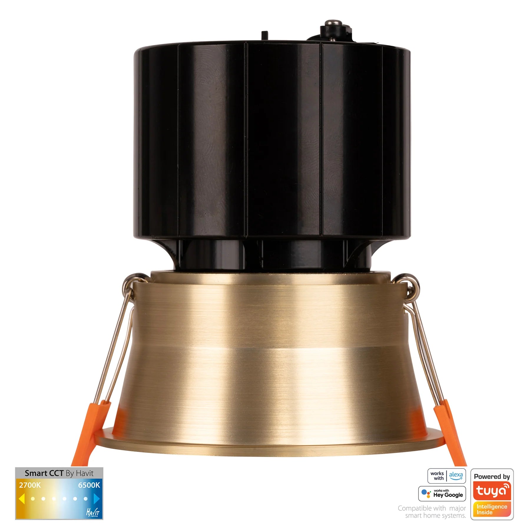 Havit Prime Fixed Deep CCT WIFI LED Downlights 2700K-6500K Brass 12W 240V IP54- HV5513CCT-BR