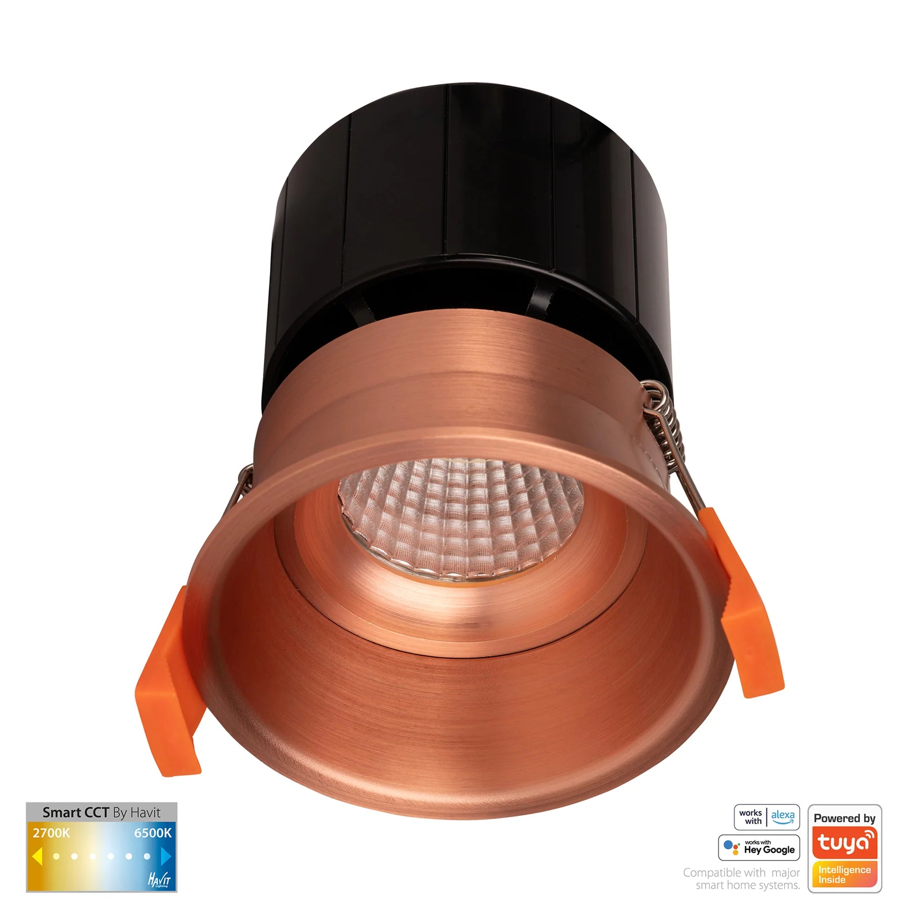 Havit Prime Fixed Deep CCT WIFI LED Downlight 2700K-6500K Copper 12W 240V IP54- HV5513CCT-CP