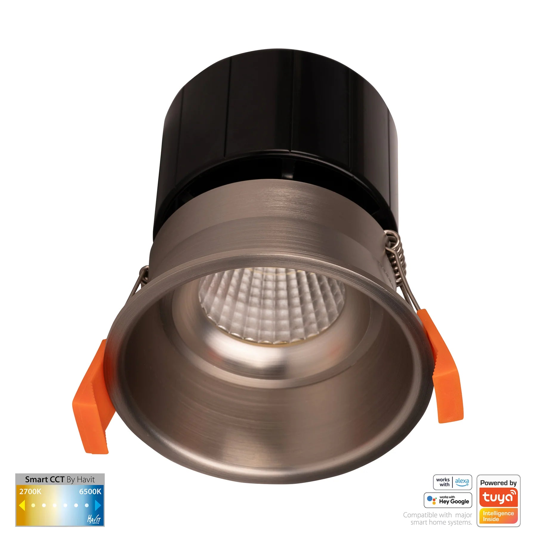 Havit Prime Fixed Deep CCT WIFI LED Downlights 2700K-6500K Nickel 12W 240V IP54- HV5513CCT-NK