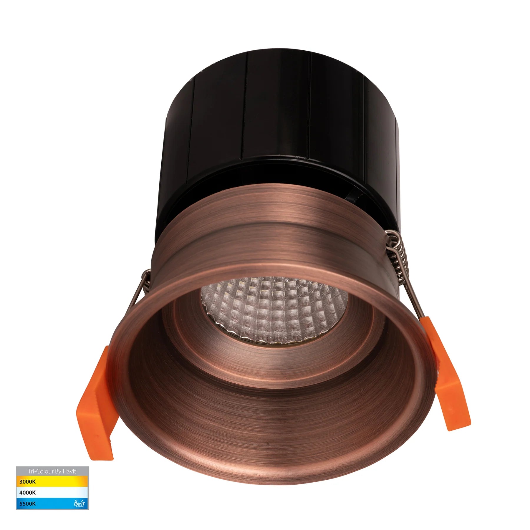 Havit Prime Fixed Deep LED Downlights Tri- Antique Brass 12W 240V IP54- HV5513T-AB