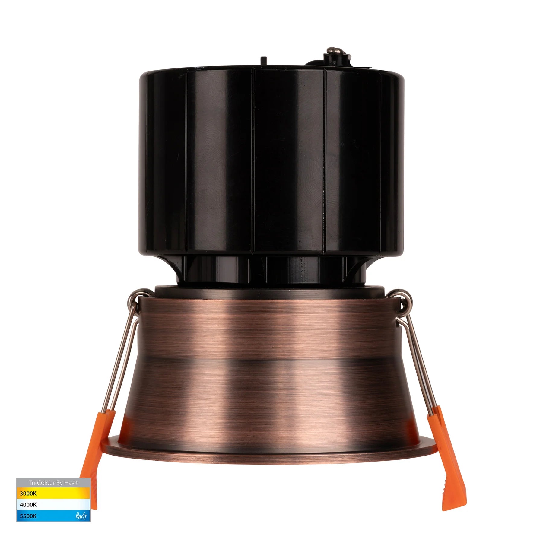 Havit Prime Fixed Deep LED Downlights Tri- Antique Brass 12W 240V IP54- HV5513T-AB