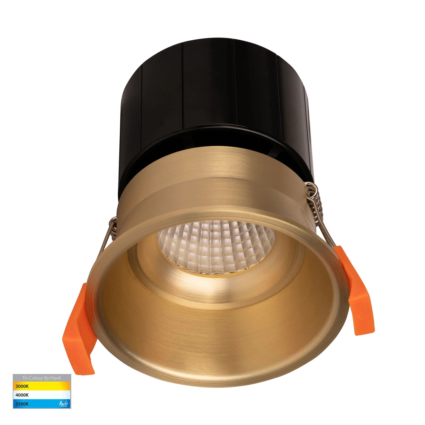 Havit Prime Fixed Deep LED Downlights Tri- Brass 9W 240V IP54- HV5513T-BR