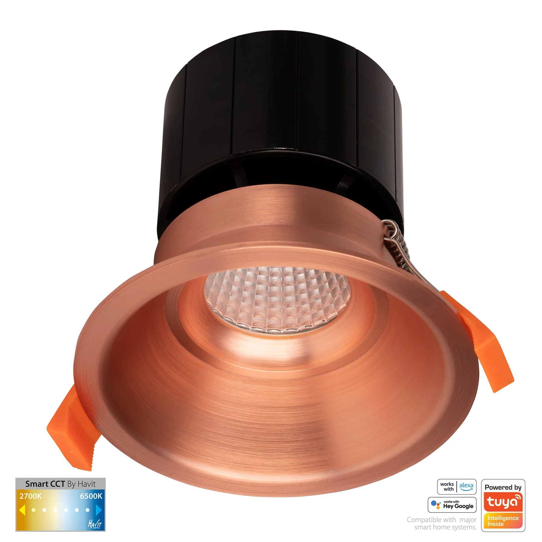 Havit Prime Fixed Deep CCT WIFI LED Downlights 2700K-6500K Copper 12W 240V IP54- HV5514CCT-CP