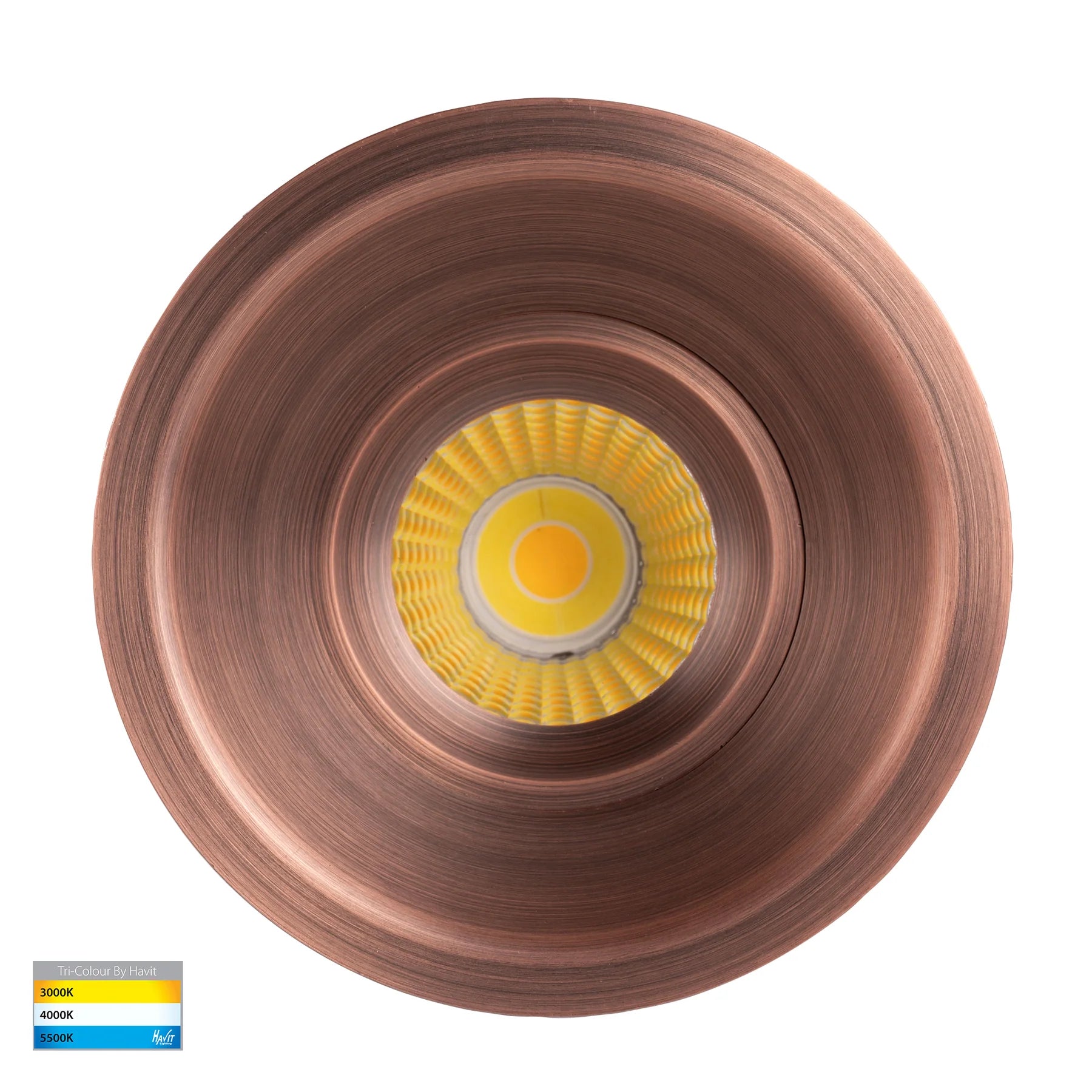 Havit Prime Fixed Deep LED Downlights Tri- Antique Brass 12W 240V IP54- HV5514T-AB