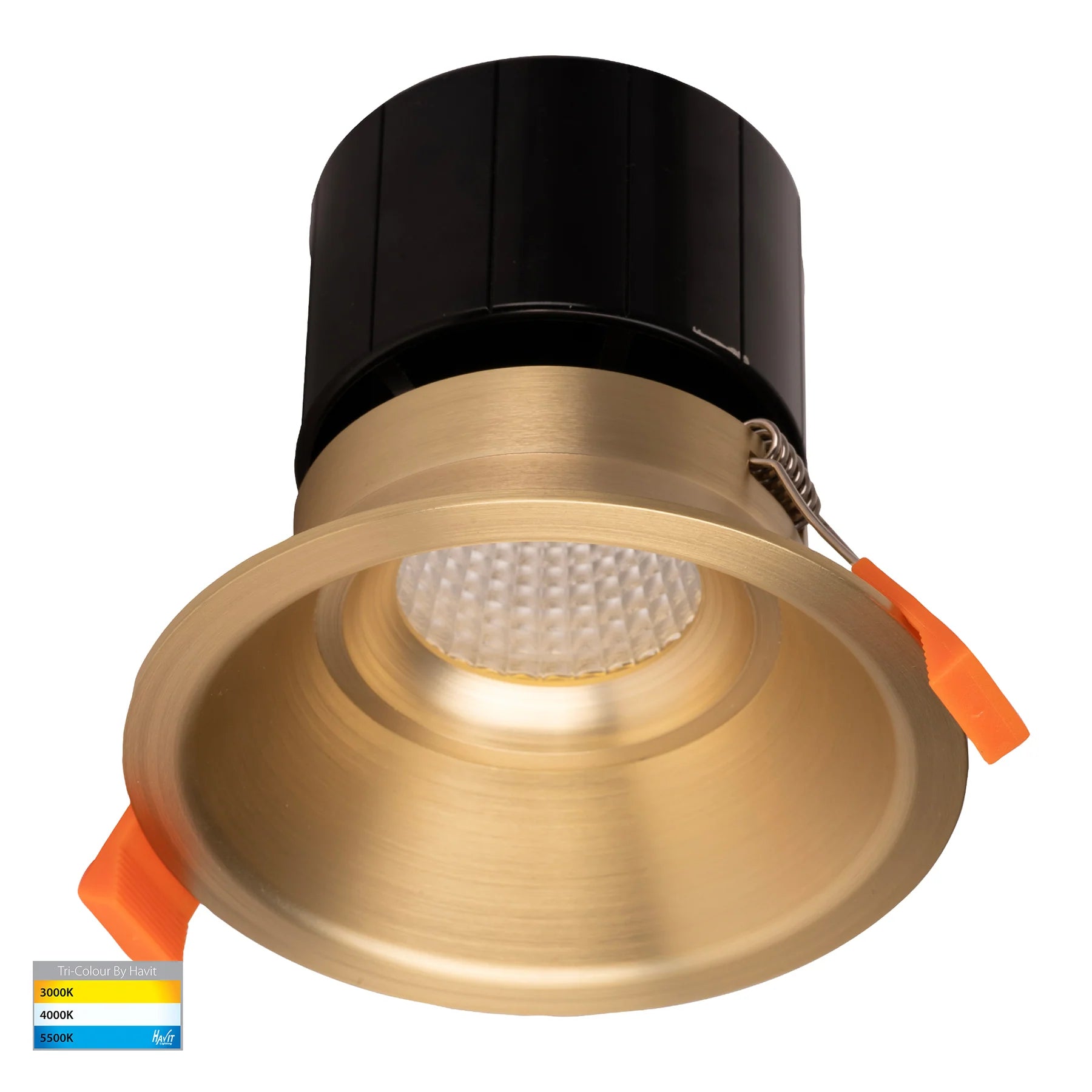 Havit Prime Fixed Deep LED Downlights Tri- Brass 12W 240V IP54- HV5514T-BR 