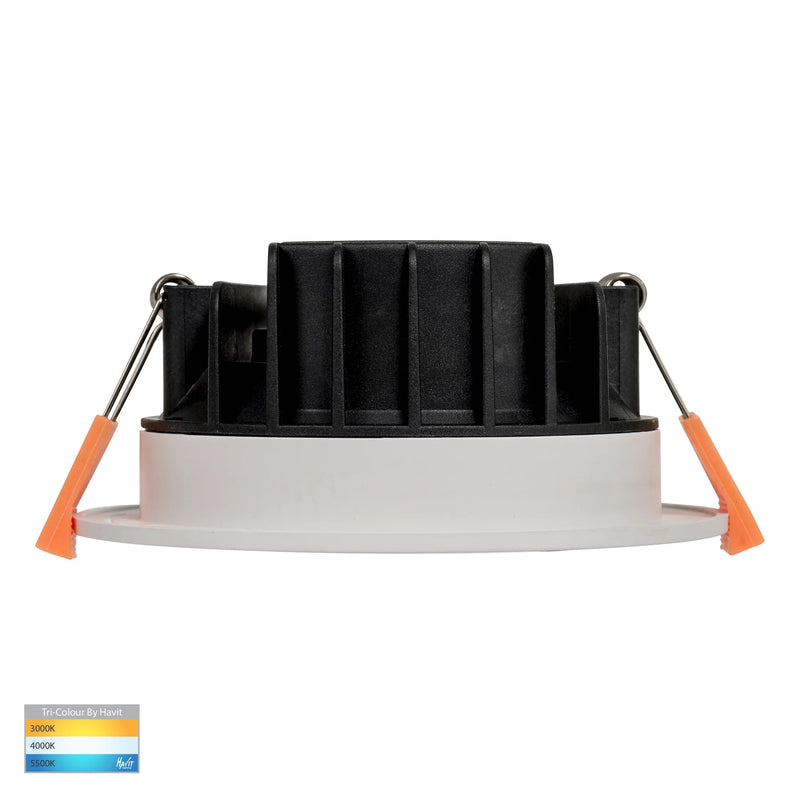 Havit Polly Polycarbonate Fixed LED Downlight Tri - White 8W 240V IP54 - HV5522T-WHT- Havit Lighting