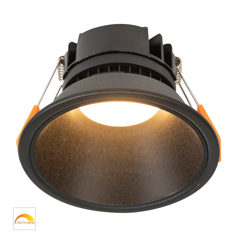 Havit Gleam Fixed LED Downlight 1800K 3000K Black with Black Insert 9W 240V IP54 - HV5528D2W-BB- Havit Lighting