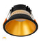 Havit Gleam Fixed LED Downlight 1800K-3000K Black with Gold Insert 9W 240V IP54 - HV5528D2W-BG- Havit Lighting