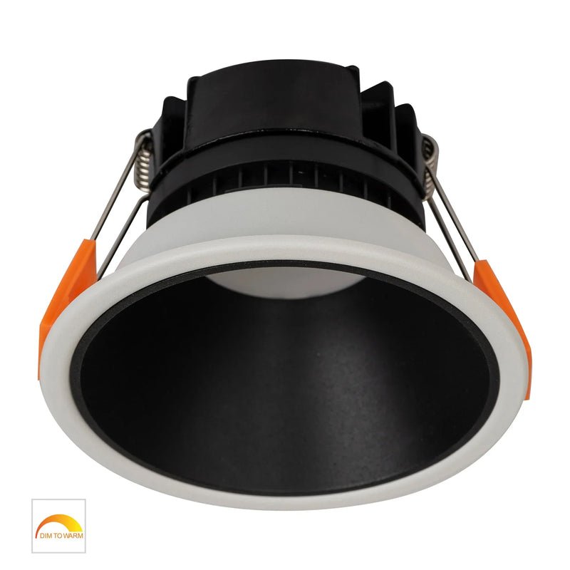 Havit Gleam Fixed LED Downlight 1800K 3000K White with Black Insert 9W 240V IP54 - HV5528D2W-WB- Havit Lighting