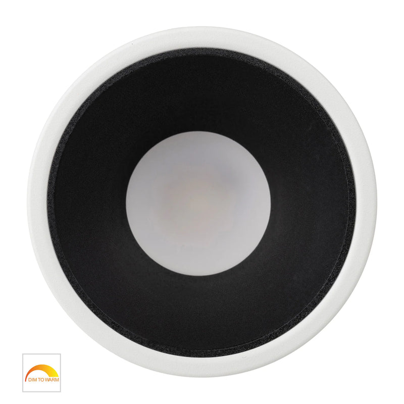 Havit Gleam Fixed LED Downlight 1800K 3000K White with Black Insert 9W 240V IP54 - HV5528D2W-WB- Havit Lighting