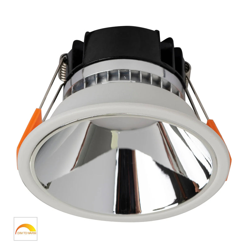 Havit Gleam Fixed LED Downlight 1800K-3000K White with Chrome Insert 9W 240V IP54 - HV5528D2W-WC -  Havit Lighting