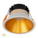 Havit Gleam Fixed LED Downlight 1800K-3000K White with Gold Insert 9W 240V IP54 - HV5528D2W-WG- Havit Lighting