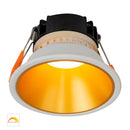 Havit Gleam Fixed LED Downlight 1800K-3000K White with Gold Insert 9W 240V IP54 - HV5528D2W-WG- Havit Lighting