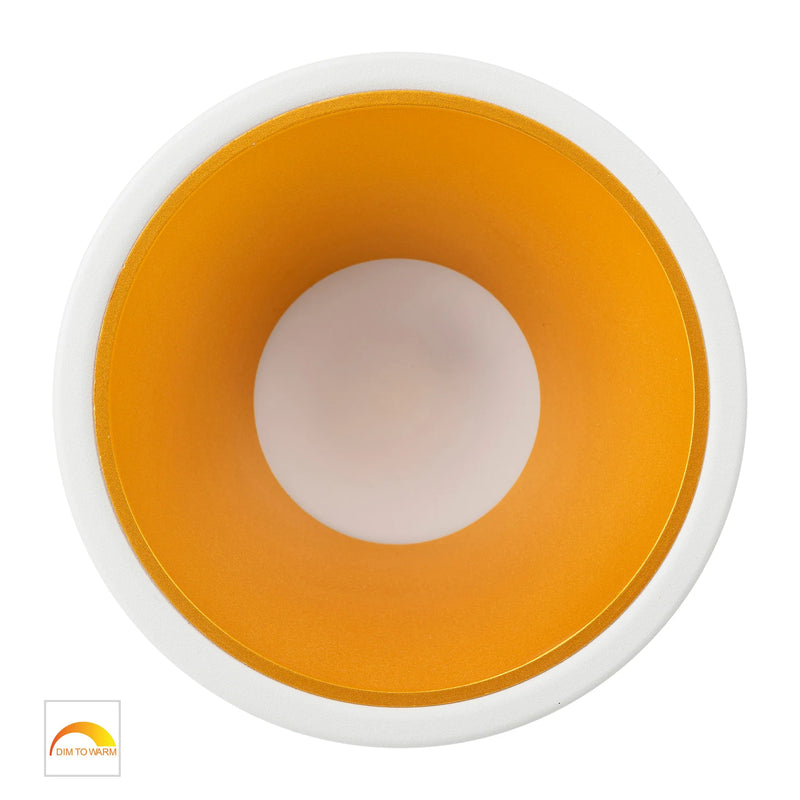 Havit Gleam Fixed LED Downlight 1800K-3000K White with Gold Insert 9W 240V IP54 - HV5528D2W-WG- Havit Lighting