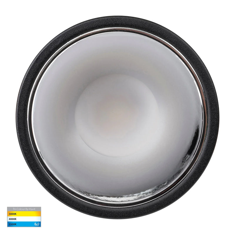 Havit Gleam Fixed Deep LED Downlight Tri - Black with Chrome Insert 9W 240V IP54 - HV5528T-BC- Havit Lighting