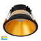 Havit Gleam Fixed LED Downlight Tri - Black with Gold Insert 9W 240V IP54 - HV5528T-BG -  Havit Lighting