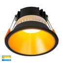 Havit Gleam Fixed LED Downlight Tri - Black with Gold Insert 9W 240V IP54 - HV5528T-BG - Havit Lighting