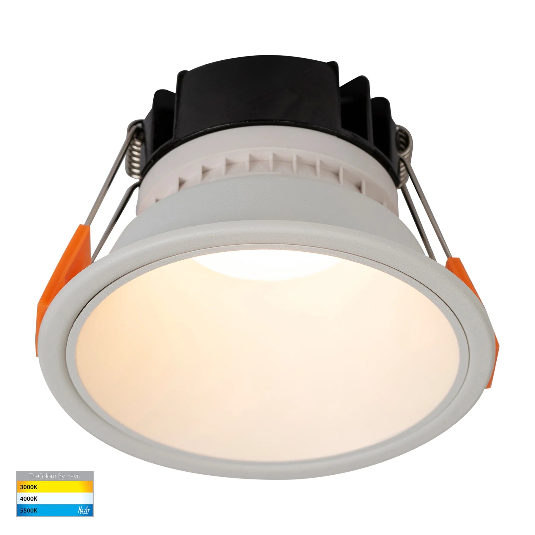 Havit Gleam Fixed Deep LED Downlight Tri - White with White Insert 9W 240V IP54 - HV5528T-WW - Havit Lighting