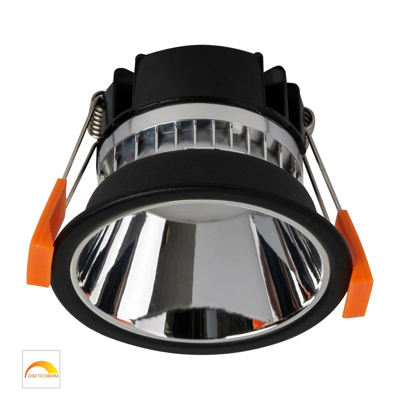 Havit Gleam Fixed LED Downlight 1800K-3000K Black with Chrome Insert 9W 240V IP54 - HV5529D2W-BC- Havit Lighting