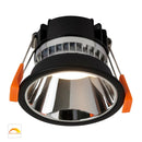 Havit Gleam Fixed LED Downlight 1800K-3000K Black with Chrome Insert 9W 240V IP54 - HV5529D2W-BC- Havit Lighting