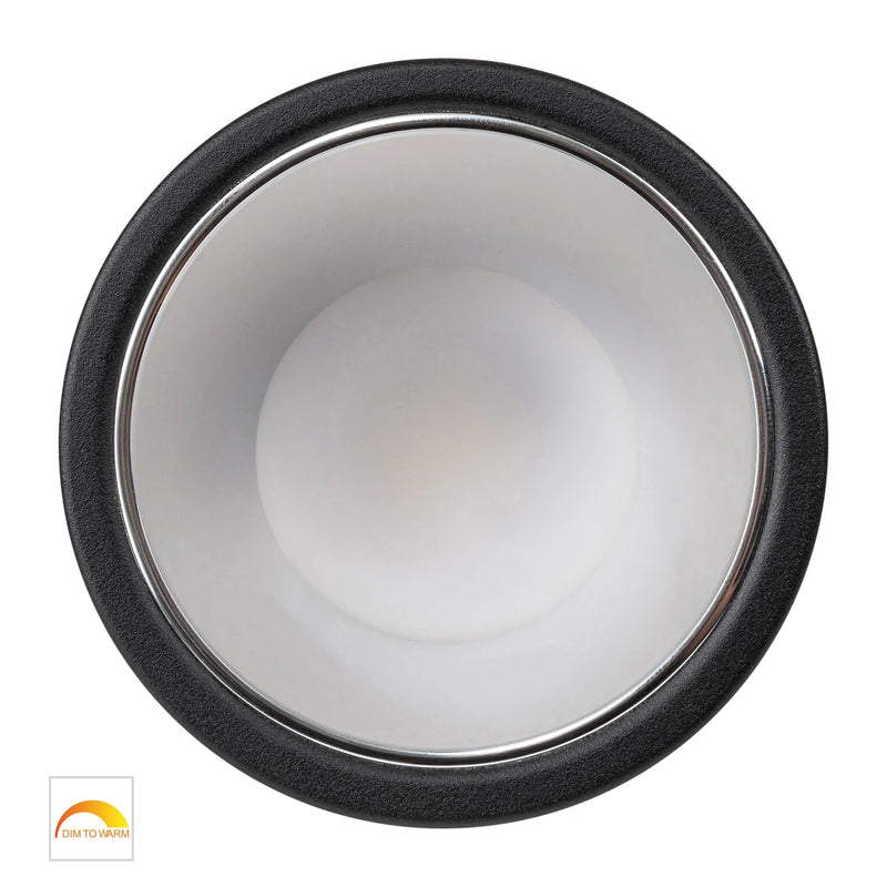 Havit Gleam Fixed LED Downlight 1800K-3000K Black with Chrome Insert 9W 240V IP54 - HV5529D2W-BC- Havit Lighting