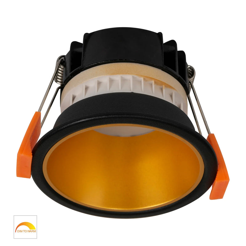 Havit Gleam Fixed LED Downlight 1800K-3000K Black with Gold Insert 9W 240V IP54- HV5529D2W-BG- Havit Lighting