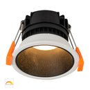 Havit Gleam Fixed LED Downlight 1800K 3000K White with Black Insert 9W 240V IP54 - HV5529D2W-WB -  Havit Lighting