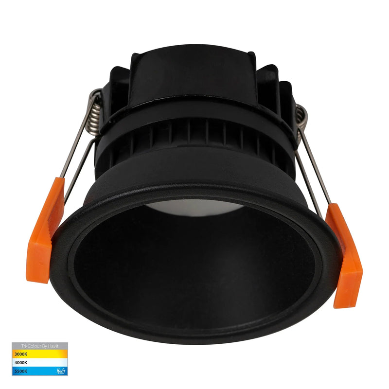 Havit Gleam Fixed Deep LED Downlight Tri - Black with Black Insert 9W 240V IP54 - HV5529T-BB - Havit Lighting