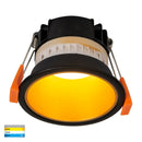 Havit Gleam Fixed Deep LED Downlight Tri - Black with Gold Insert 9W 240V IP54 - HV5529T-BG - Havit Lighting