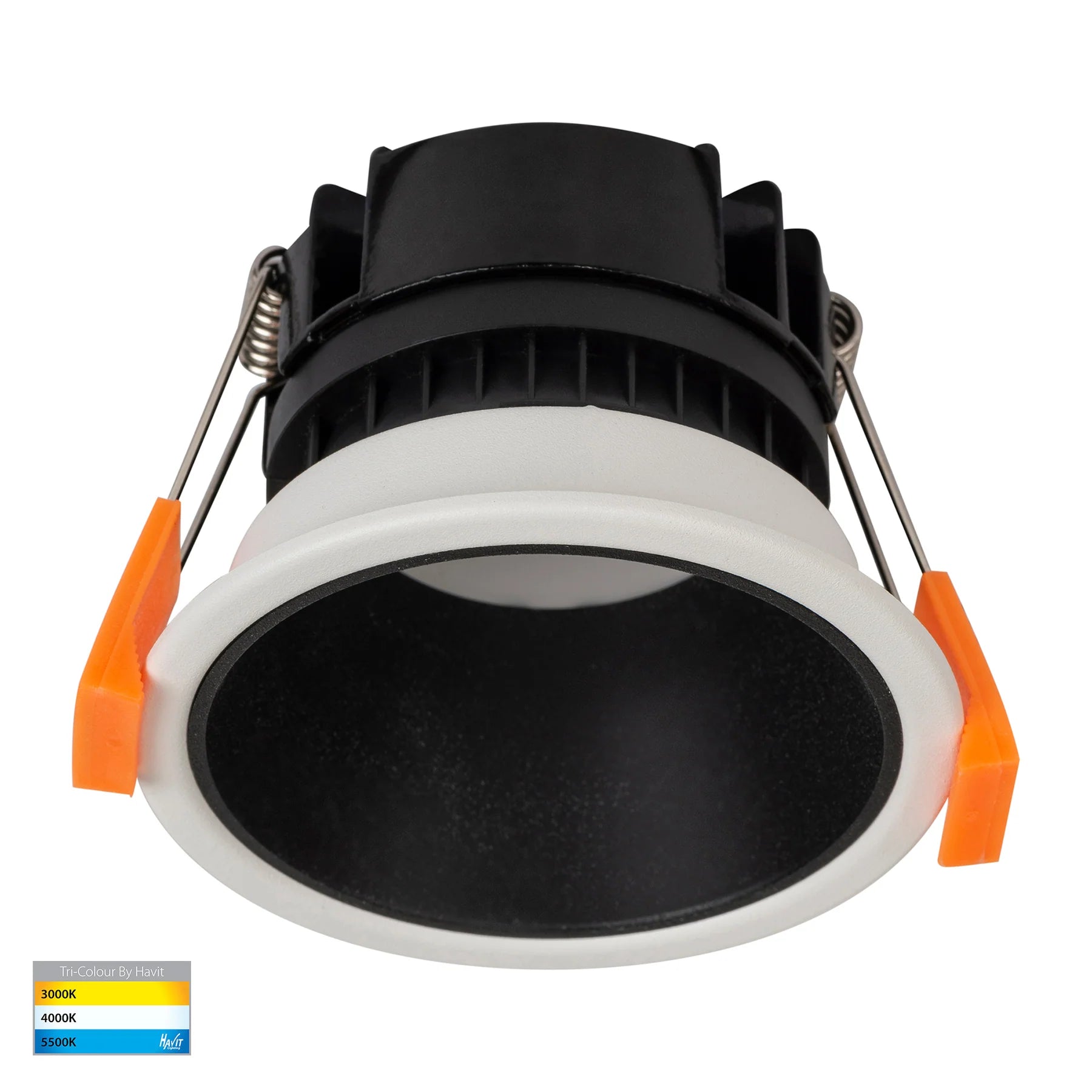 Havit Gleam Fixed Deep LED Downlight Tri - White with Black Insert 9W 240V IP54 - HV5529T-WB - Havit Lighting