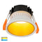 Havit Gleam Fixed Deep LED Downlight Tri - White with Gold Insert 9W 240V IP54 - HV5529T-WG - Havit Lighting