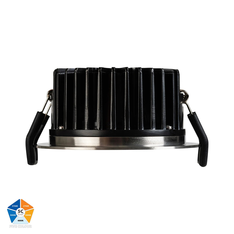 Havit Ora Fixed Five Colour LED Downlight Tri - 316 Stainless Steel 12W 240V IP54 - HV5530S-SS316