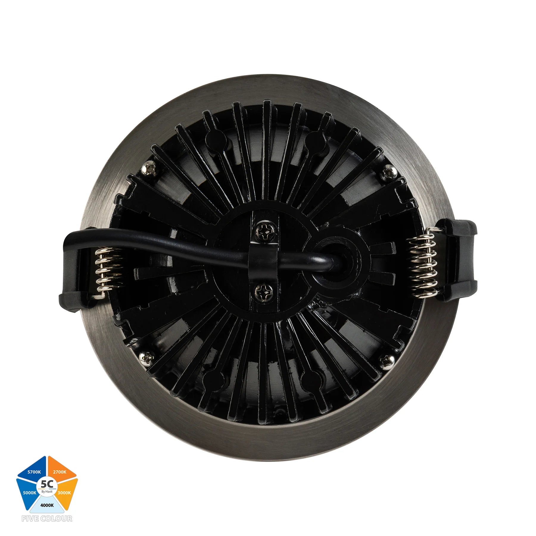Havit Ora Fixed Five Colour LED Downlight Tri - 316 Stainless Steel 12W 240V IP54 - HV5530S-SS316