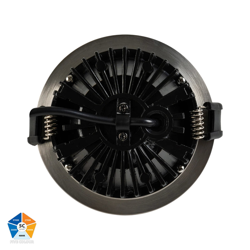 Havit Ora Fixed Five Colour LED Downlight Tri - 316 Stainless Steel 12W 240V IP54 - HV5530S-SS316