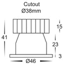 Havit Niche Round Mini Recessed LED Downlight Tri - White 3W 240V IP54 - HV5702T-WHT - Havit Lighting