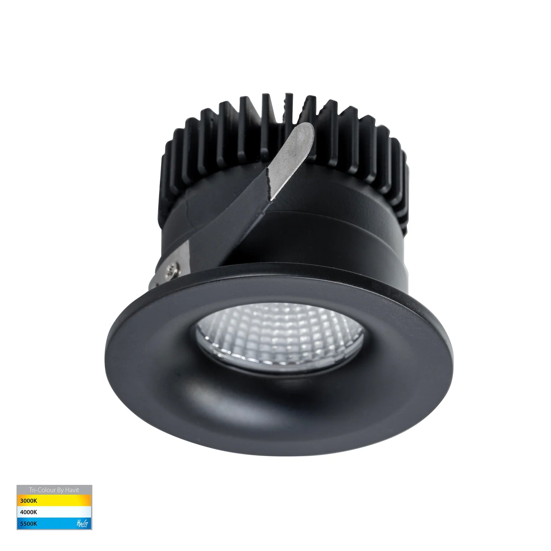 Havit Niche Round Recessed Downlights Tri- Black 6W 240V IP54- HV5703T-BLK