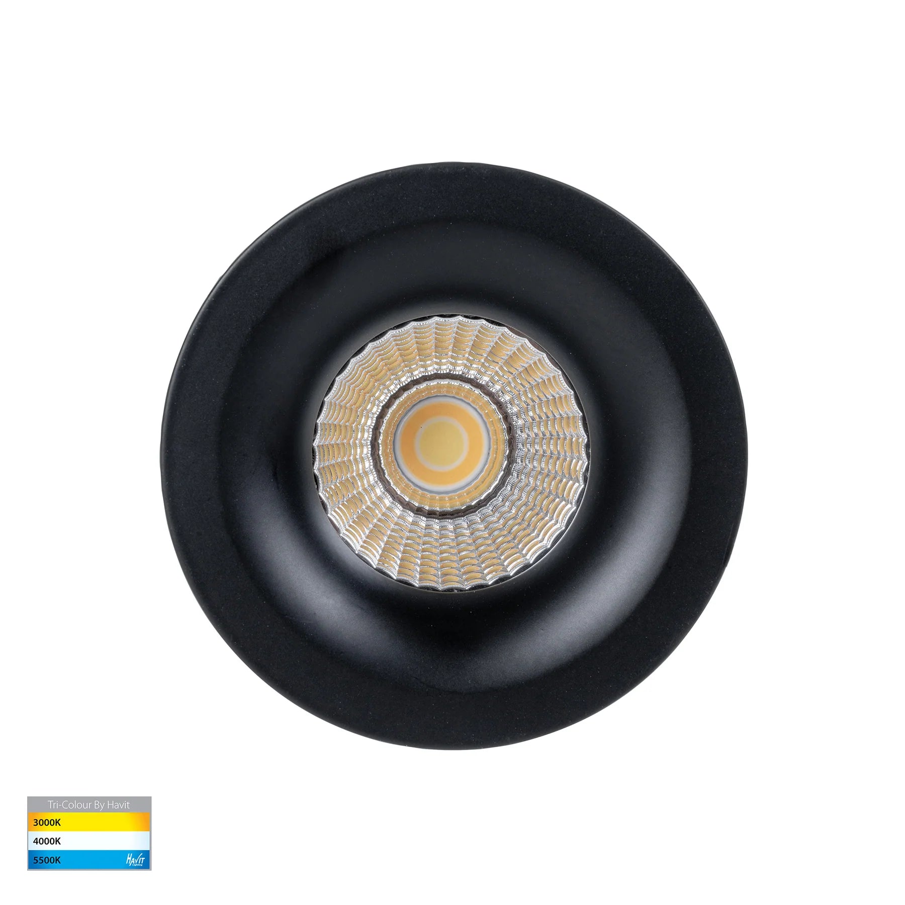 Havit Niche Round Recessed Downlights Tri- Black 6W 240V IP54- HV5703T-BLK