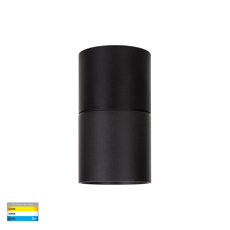 Havit Nella LED Surface Mounted Downlight Tri - Black 7W 12V/240V IP54 - HV5802T-BLK-EXT, HV5802T-BLK-EXT-12V