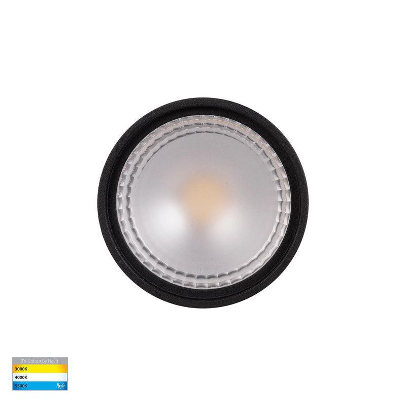 Havit Nella LED Surface Mounted Downlight Tri - Black 7W 12V/240V IP54 - HV5802T-BLK-EXT, HV5802T-BLK-EXT-12V
