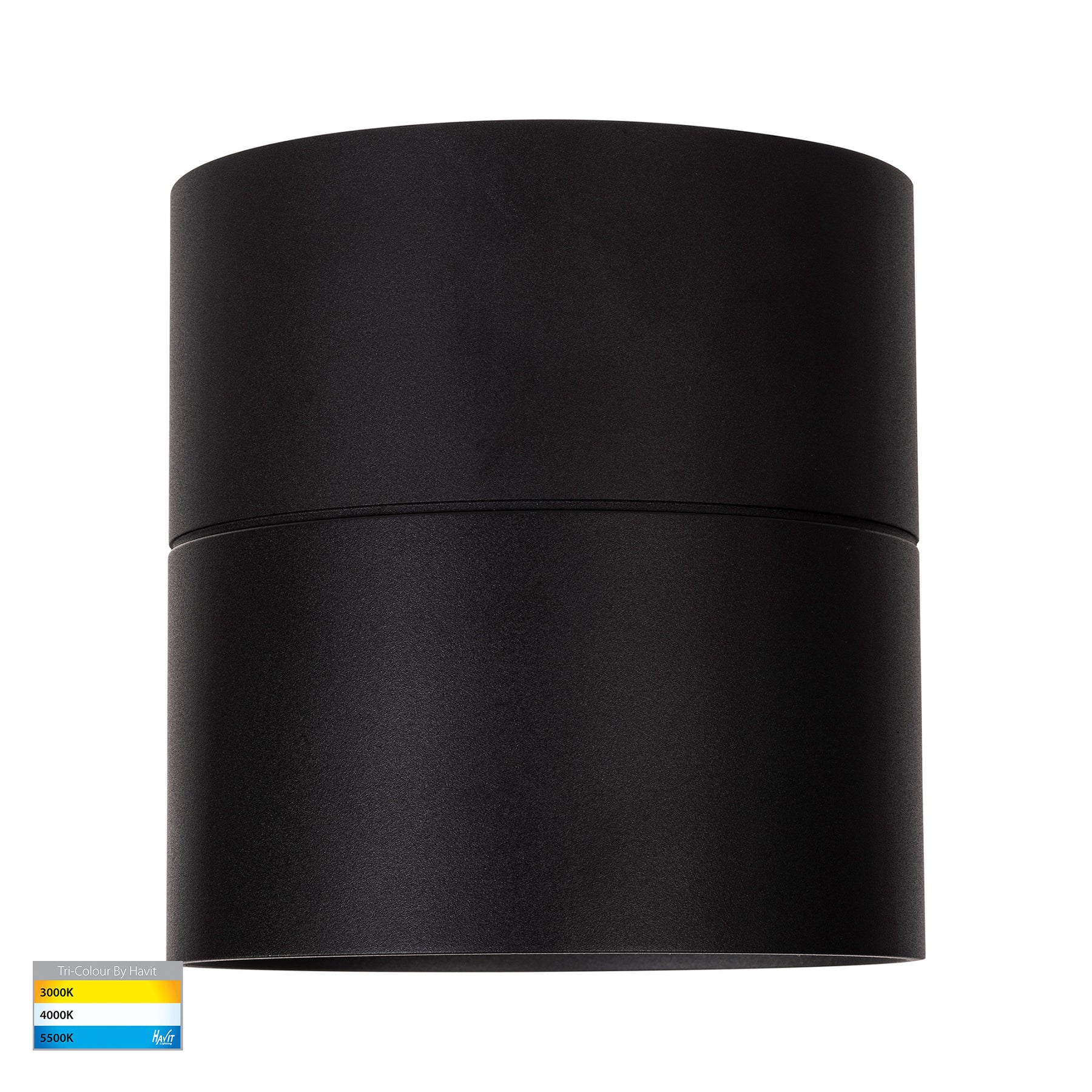 Havit Nella LED Surface Mounted Downlight with Extension Tri - Black 18W 240V/12V IP54 - HV5805T-BLK-EXT, HV5805T-BLK-EXT-12V