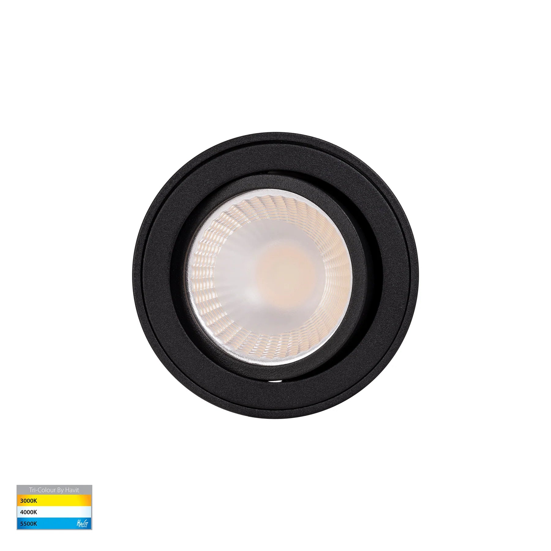 Havit Nella Adjustable LED Surface Mounted Downlight Tri - Black 7W 240V/12V IP40 - HV5812T-BLK, HV5812T-BLK-12V