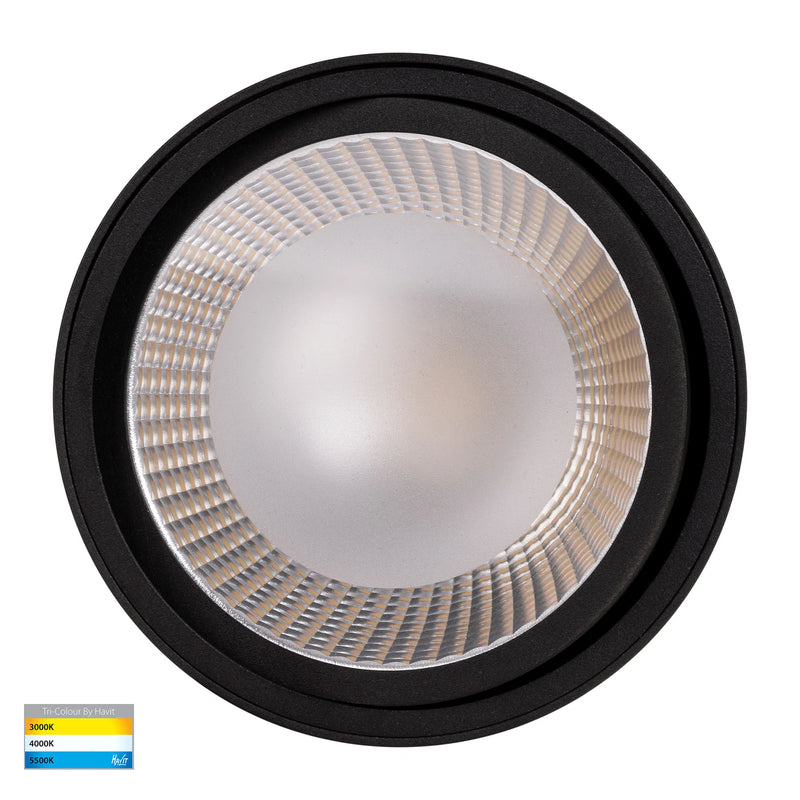 Havit NELLA Adjustable Surface Mounted Downlights Tri - Black 18W 12V/240V IP40 - HV5815T-BLK,  HV5815T-BLK-12V