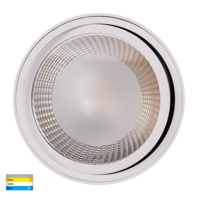 Havit Nella Adjustable LED Surface Mounted Downlight Tri - White 18W 12V/240V IP40 - HV5815T-WHT, HV5815T-WHT-12V